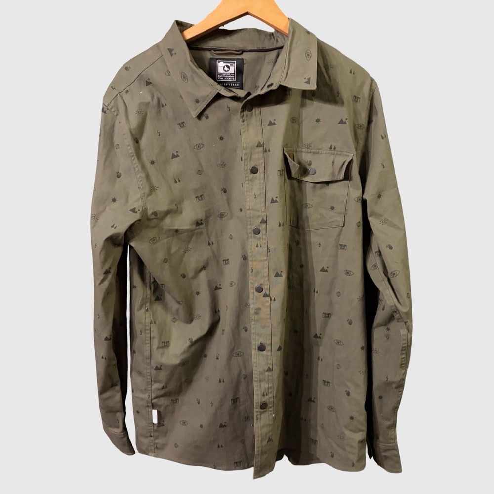 Nature Photography Collective By Hippytree Button Down Camp Shirt Men's Size Xl